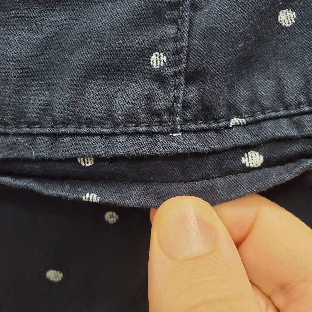 Old Navy Everyday Short Woman's‎ Navy Blue White Polka Dot Cotton Chino Plus 14 - Picture 6 of 8
